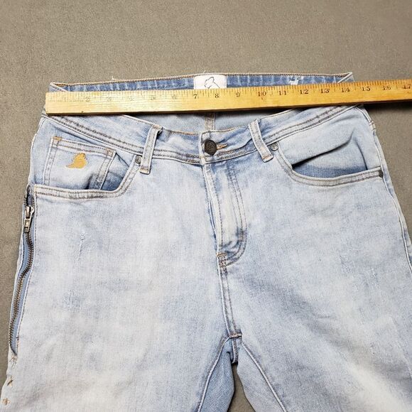 Kuwalla Men's Blue Grey Destroyed Denim Skinny Fit Jeans KUL-K5 Size 30 - Picture 14 of 16